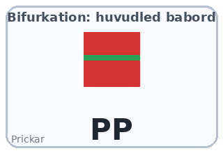 Bifurkationsprick (huvudled babord)