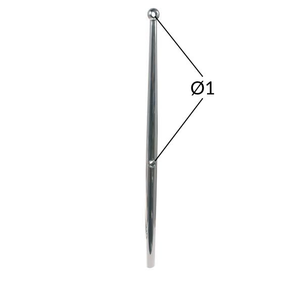 Mantågsstötta RF 610mm - kultopp