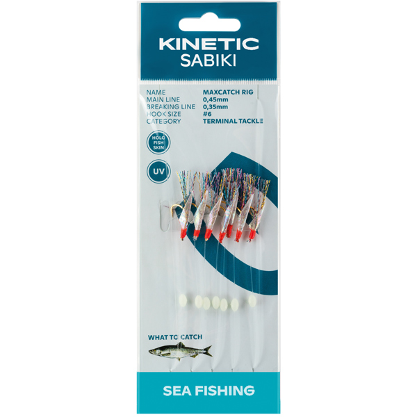 Kinetisk Sabiki silltafs MaxCatch, Fishskin/Multi