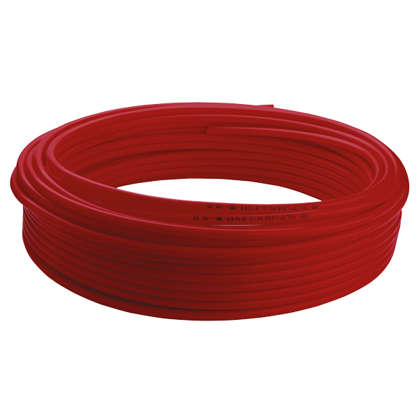 Slang röd Ø12mm utv 9mm inv 50 meter