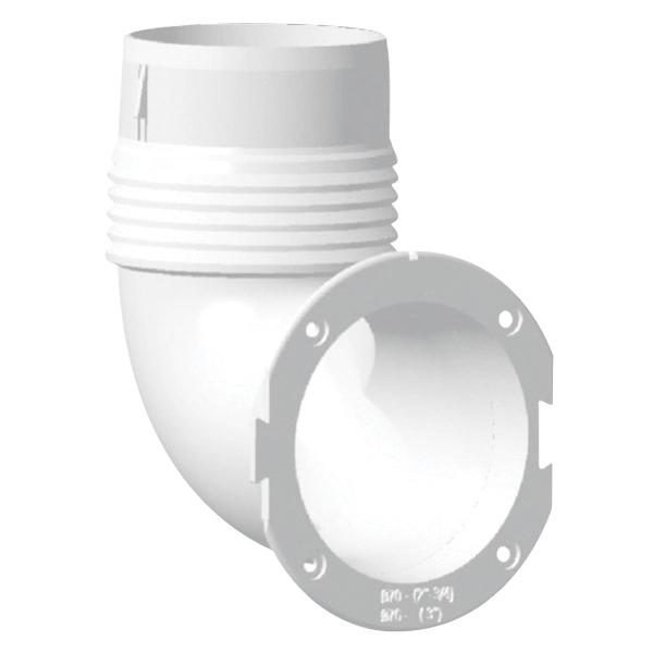 Nouve rade Slangadapter 90° till ventilgaller 70 eller 76mm