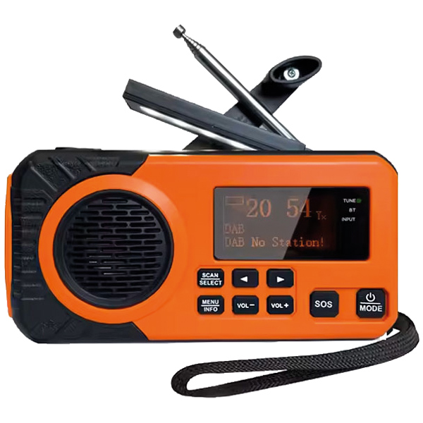 Nödradio med DAB+/FM och solcell