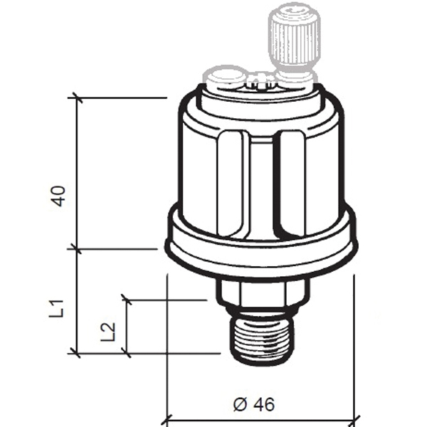 VDO sensor oljetryck 5 bar, m18x1,5, 6-24v