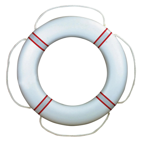 Livboj vit med rött reflexband, FP380 utan kastlina