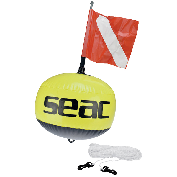 SEAC dykboj med flagga + 25 m lina