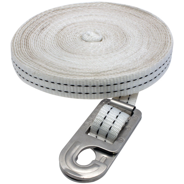 1852 justerbart 12 m däcksband med RF-bandkrok Rupture 2000 kg