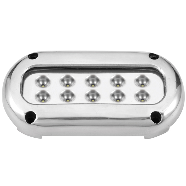 Undervattensbelysning utanpåliggande 25,2 W 10-30 V 10 LED blå