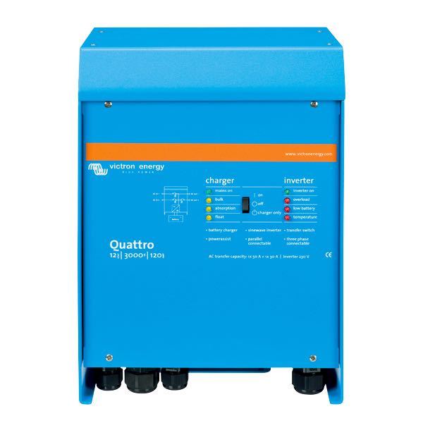 Victron växelriktare/laddare quattro 24V 2500 W/ 70-50/ 30Amp