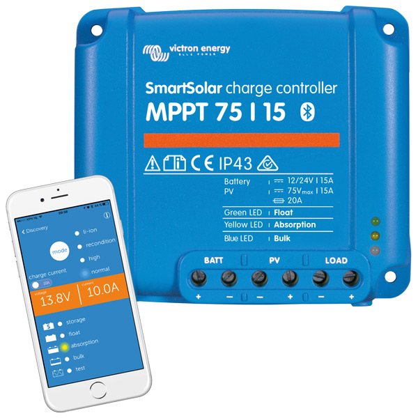 Victron solcellsregulator MPPT smart 75/15