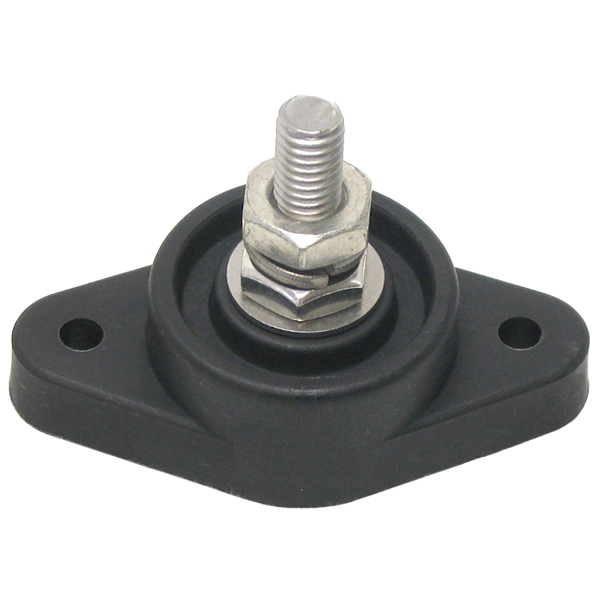 EL koppling enkel svart max. 240Amp Ø9,5 mm