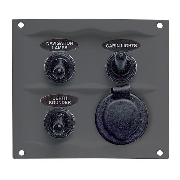 BEP-elpanel 3 kont.12 V ext.