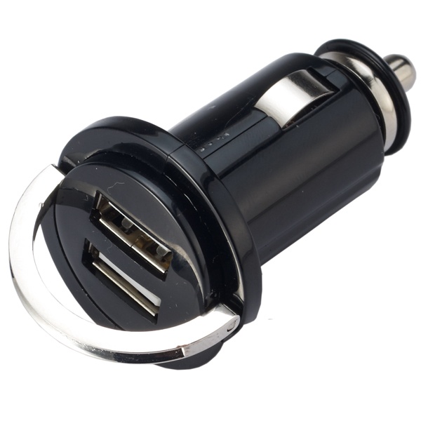 USB-laddare dubbla 12-24 Vdc uttag 5v / 2,1Amp för cigarrkontakt