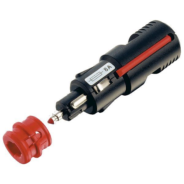 Universalkontakt 12/24 V med 8Amp säkring för cigarettkontakt