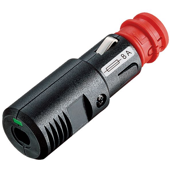 Universalkontakt 12/24 V med 8Amp säkring och led