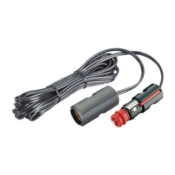 Universalkontakt 12/24 V med 8 ampere säkring, 4 m kabel och utv