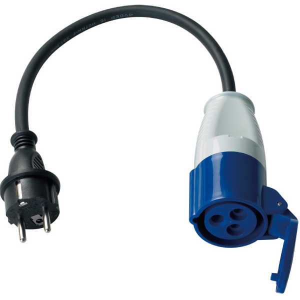 Cee 220V hona till vanlig hona - 0,50 m kabel 2,5 mm2