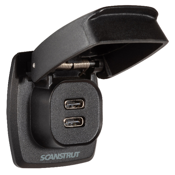 ScanStrut Flip-Pro vattentät 2 x USB C laddkontakt 12-24V /36-60W