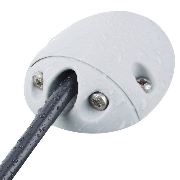 90° kabelgenomföring vit nylon 7-9 mm kabel