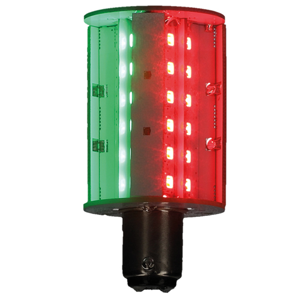 Nauticled lanternlampa BAY15D 10-35Vdc 1,2/15 W rött/grönt ljus