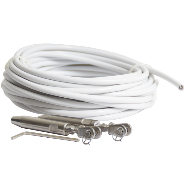 Vajerkit för båträcke eller trappa Ø4/7 mm 10 m