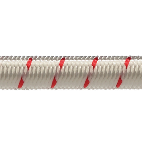 Robline Elastisk lina, 5mm Vit/Röd - 1 m