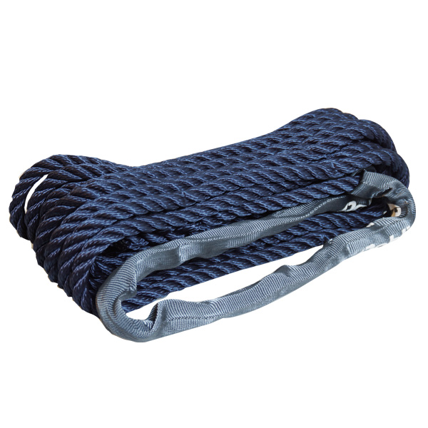 Robline förtöjning, öga m webbing, 3-slagen Navy 14mm 10 m