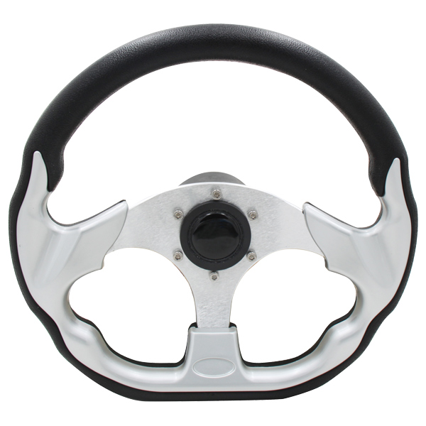 Sportratt svart med alu, Ø318x303 mm, med 3/4" std. nav