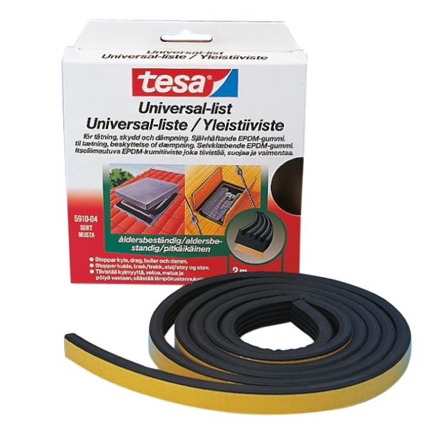 Självhäftande epdm-gummilist 10x5 mm 5 m