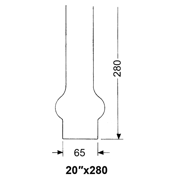 DHR Lampglas 65 x 280 mm
