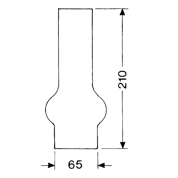 DHR Lampglas 2 x 210 mm