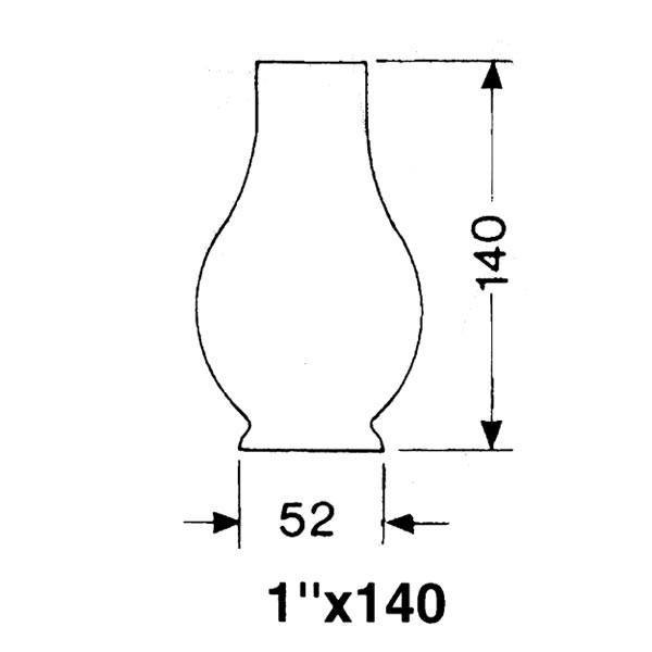 DHR Lampglas 1 x 140 mm