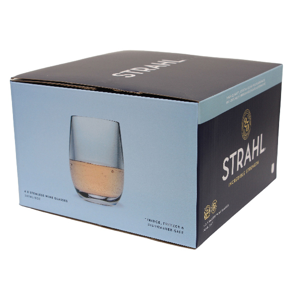 Strahl vinglas utan fot Polykarbonat 247 ml 4 st i presentförpackning
