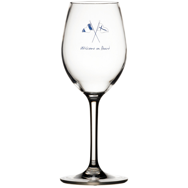 MB Welcome on board Vinglas Ø6 cm H21 cm 325 ml. 6 st