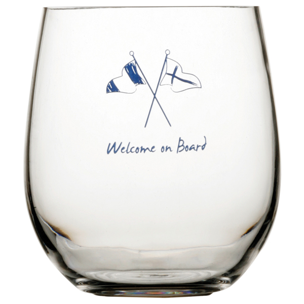 MB Welcome on board Vattenglas Ø9 cm H10 cm 414 ml. 6 st