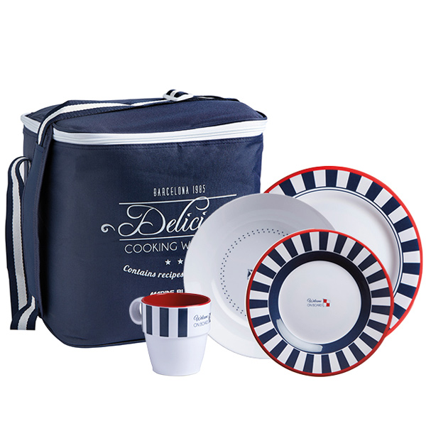 MB Venezia melaminservis startpaket 16 delar + väska