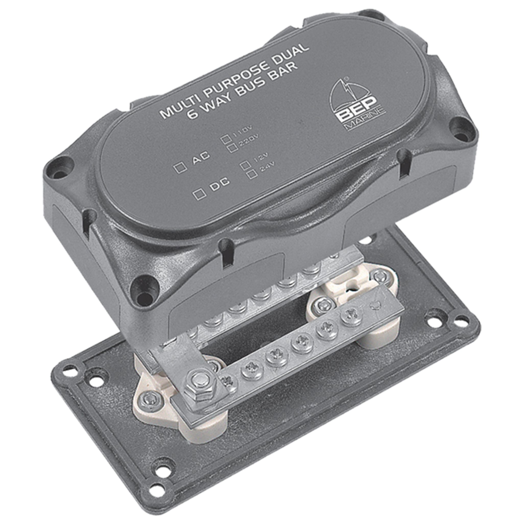 BEP Bus Bar Single 4x 6mm Input Stud 150A With Cov