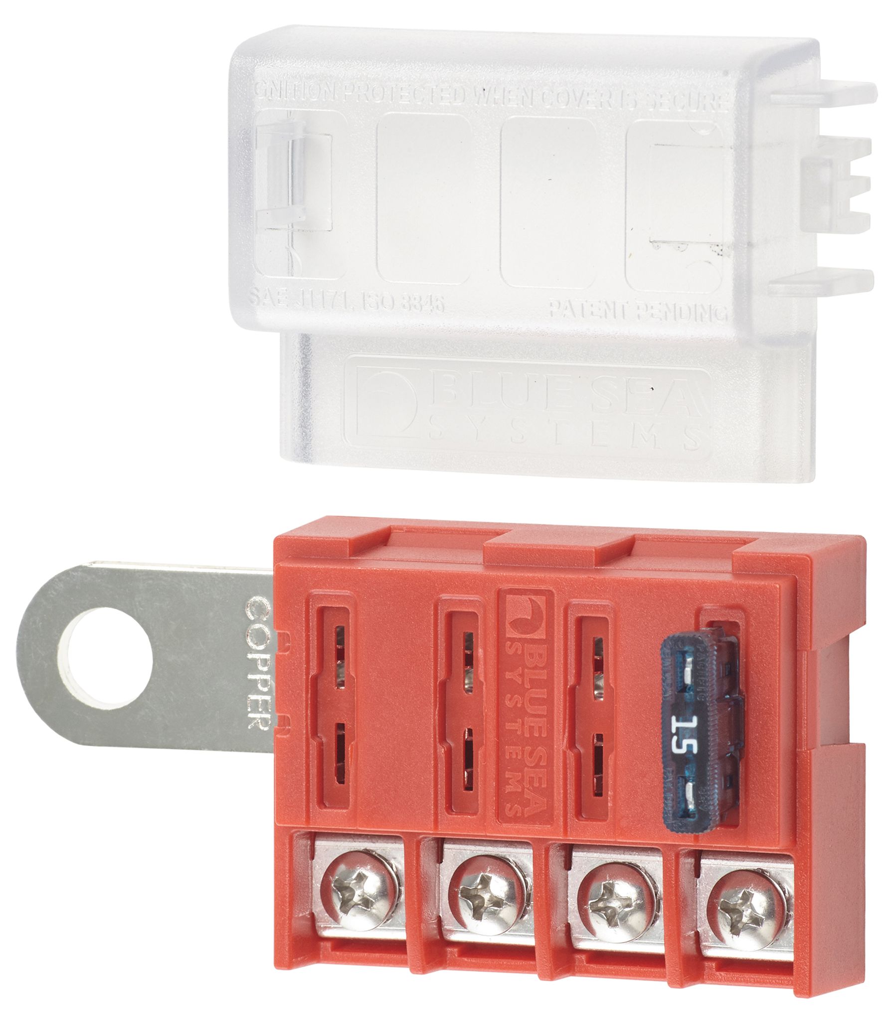 BSS Fuse Block ST-Blade 4 Circuits Bat Term