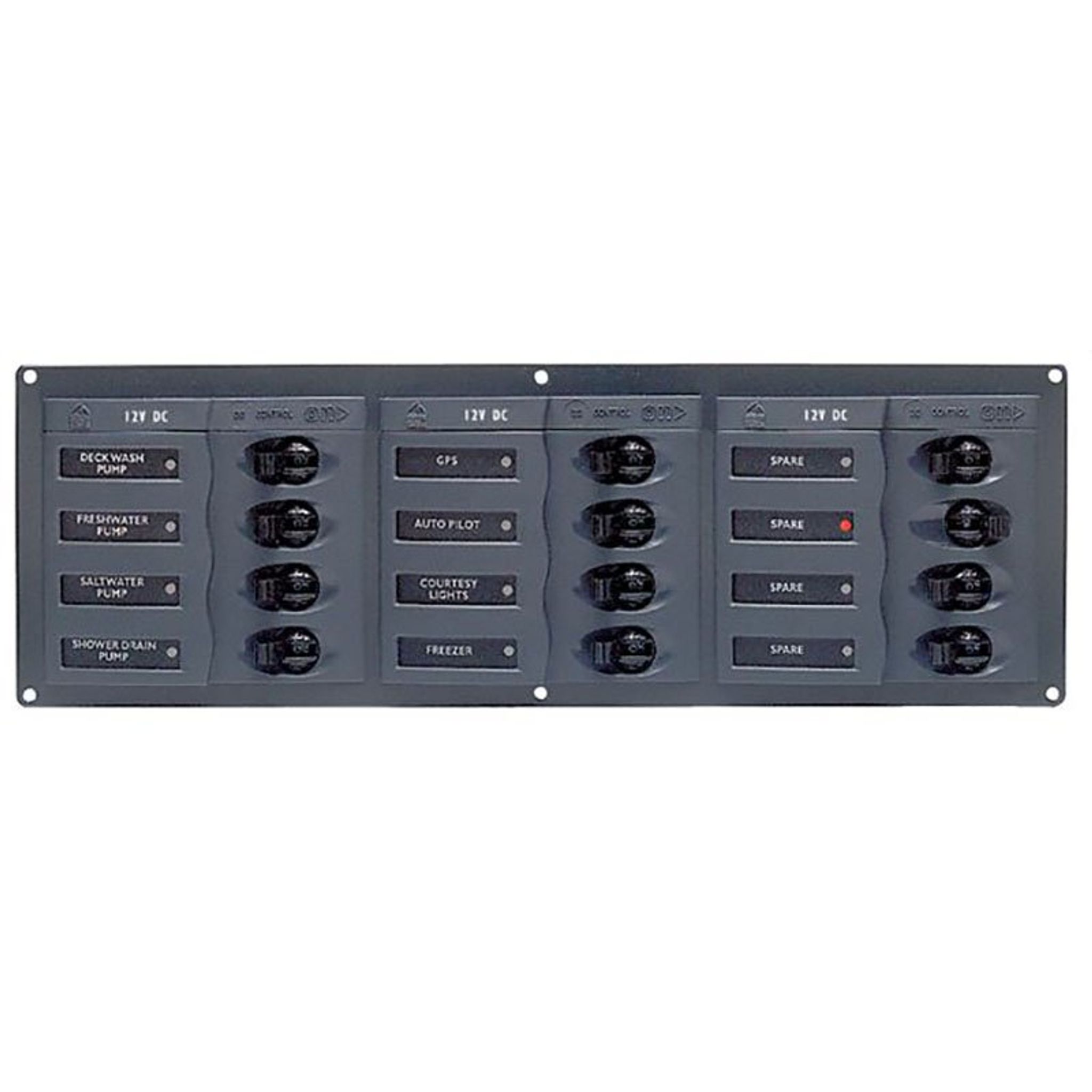 BEP Circuit Breaker Panel DC 12V 12x Single Pole 3