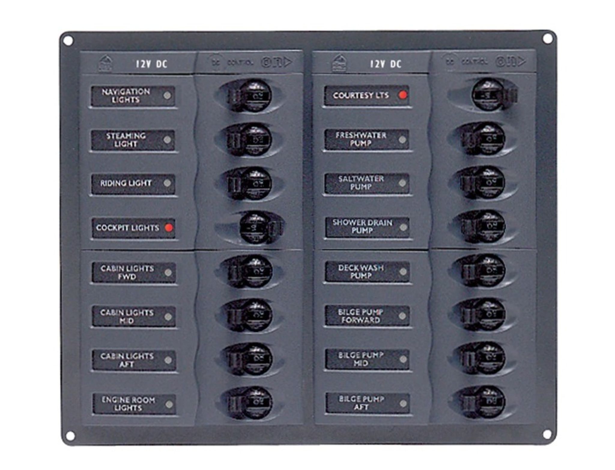 BEP Circuit Breaker Panel DC 12V 16x Single Pole 4