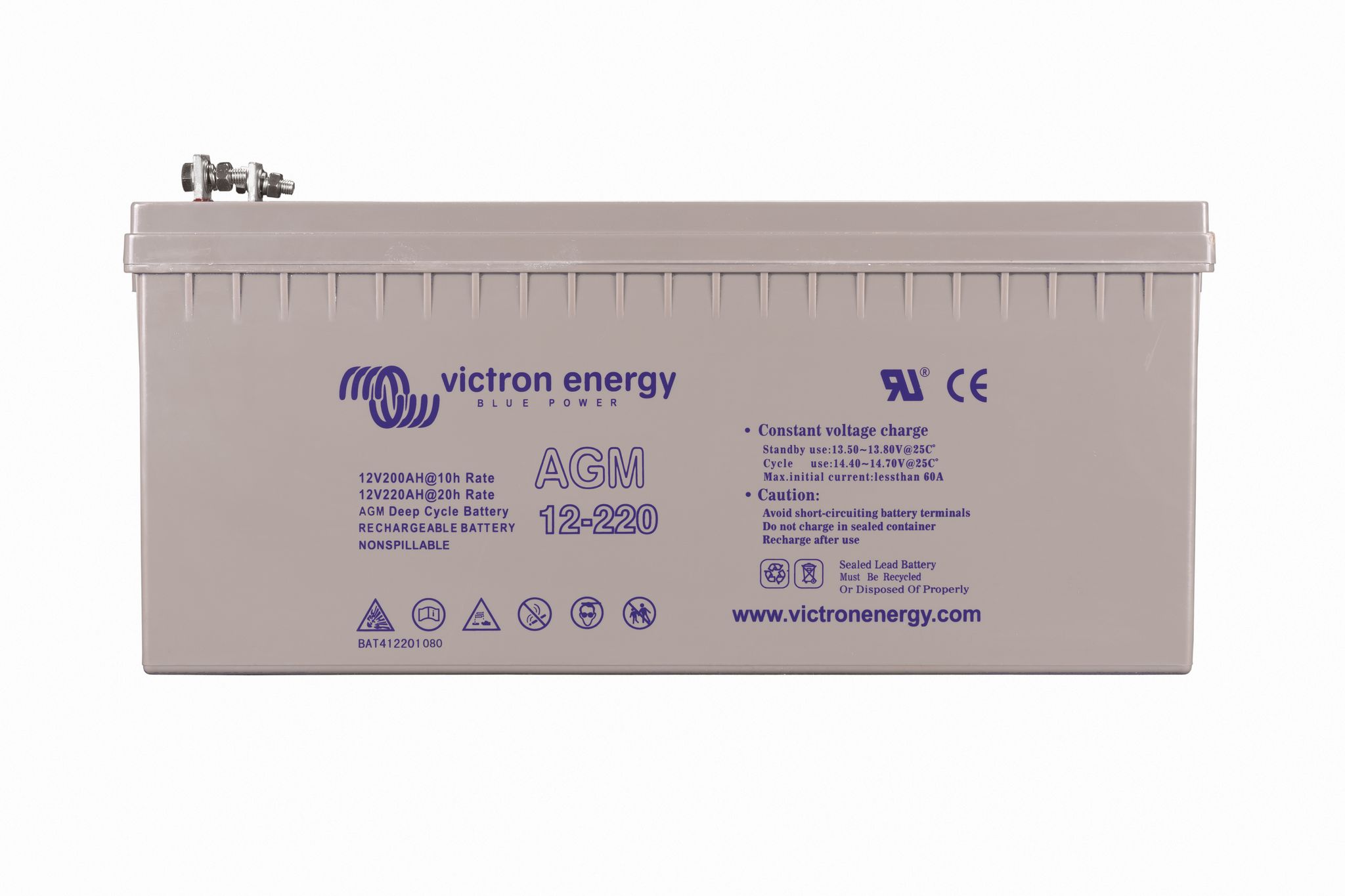 AGM Deep Cycle Batteri 12V/220Ah M8