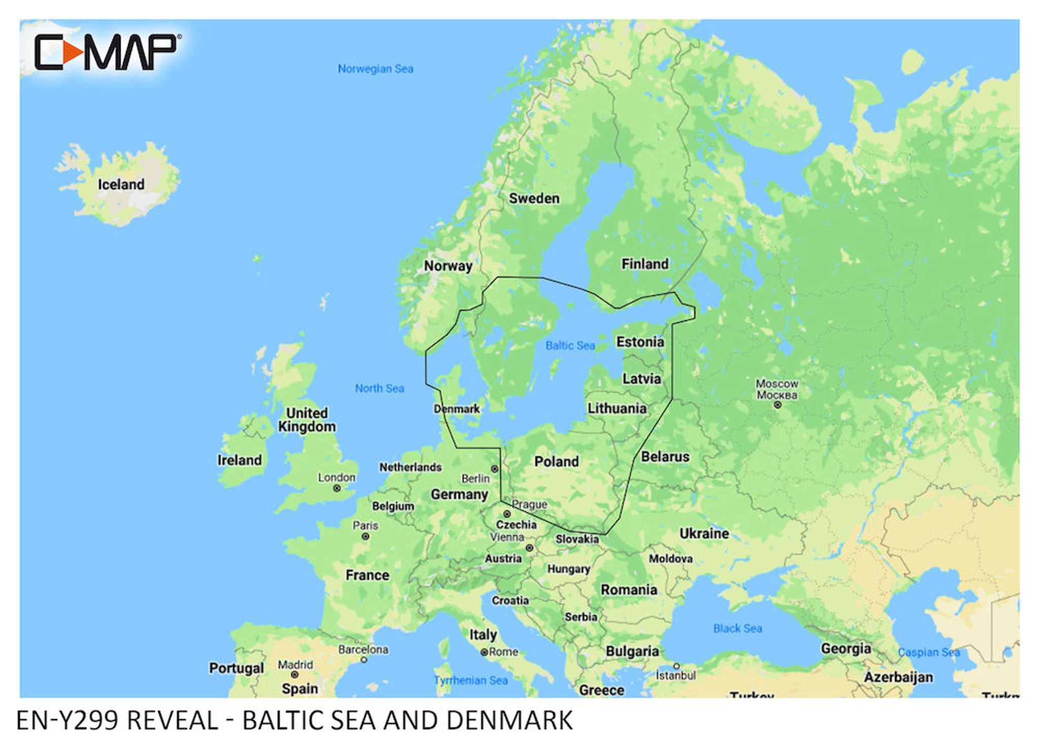 C-MAP REVEAL Östersjön & Danmark