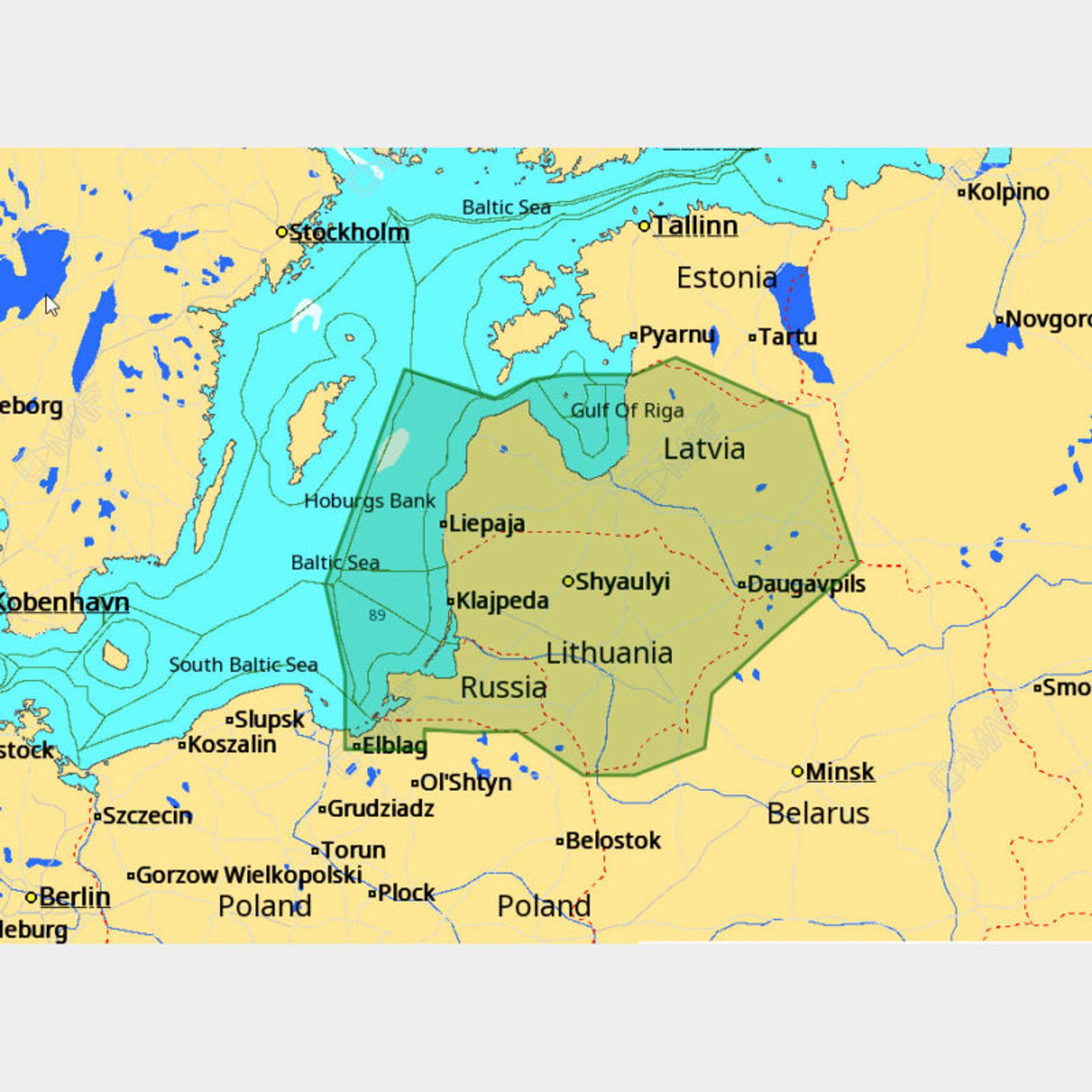 C-MAP 4D - Lettland, Litauen & Ryssland