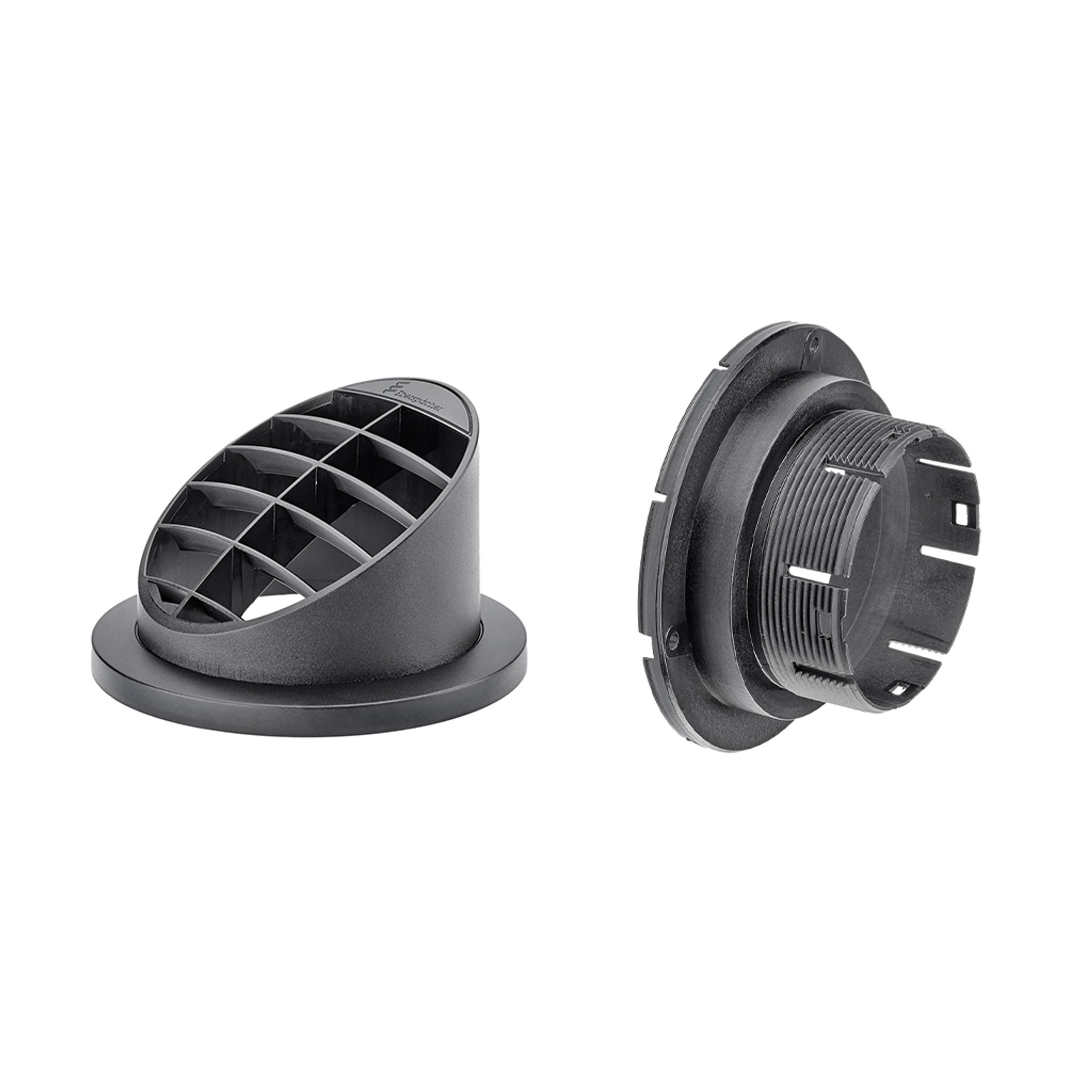 Utblås 60mm öppet 30° HÖG Svart