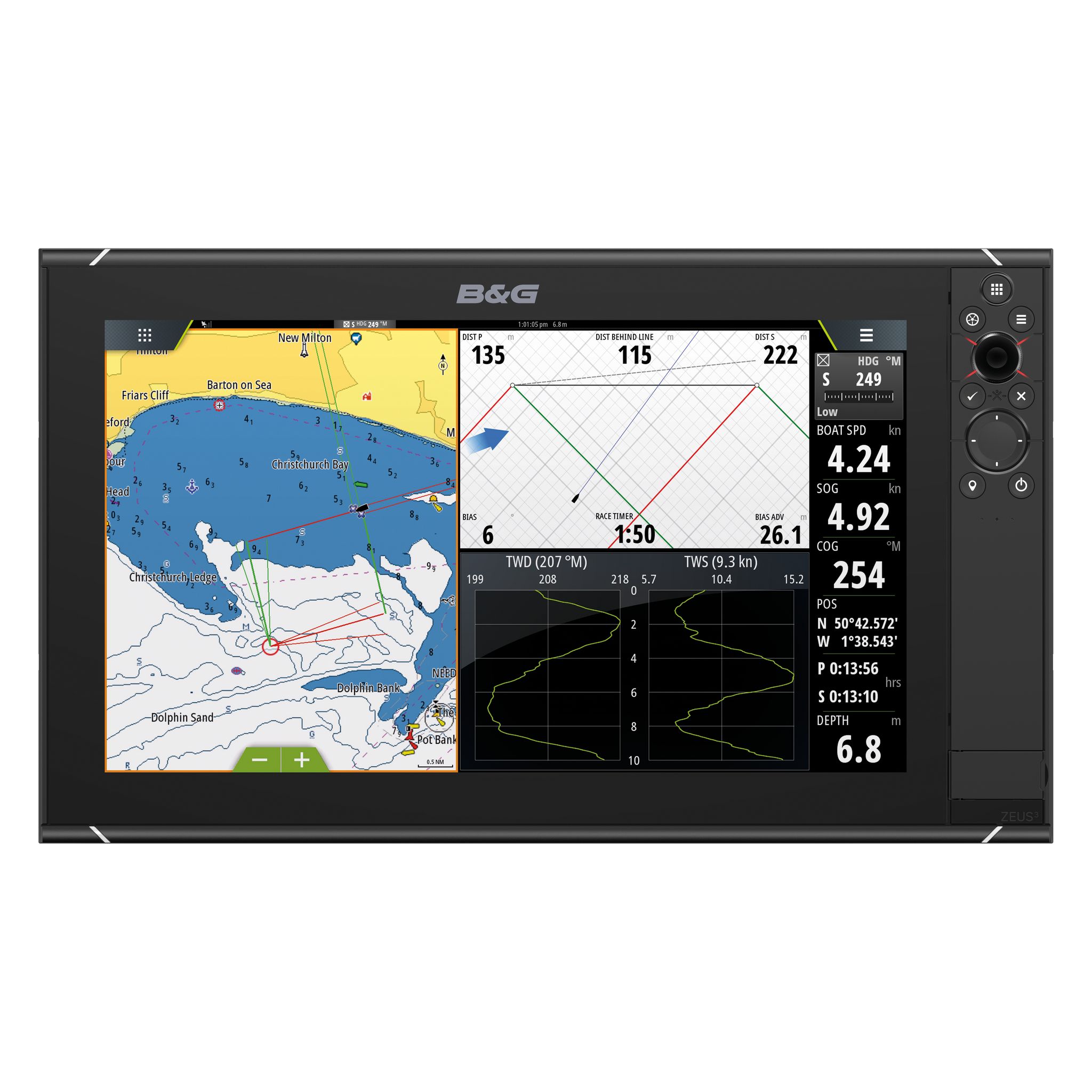 B&G ZEUS3S 16 MFD,WORLD BASEMAP