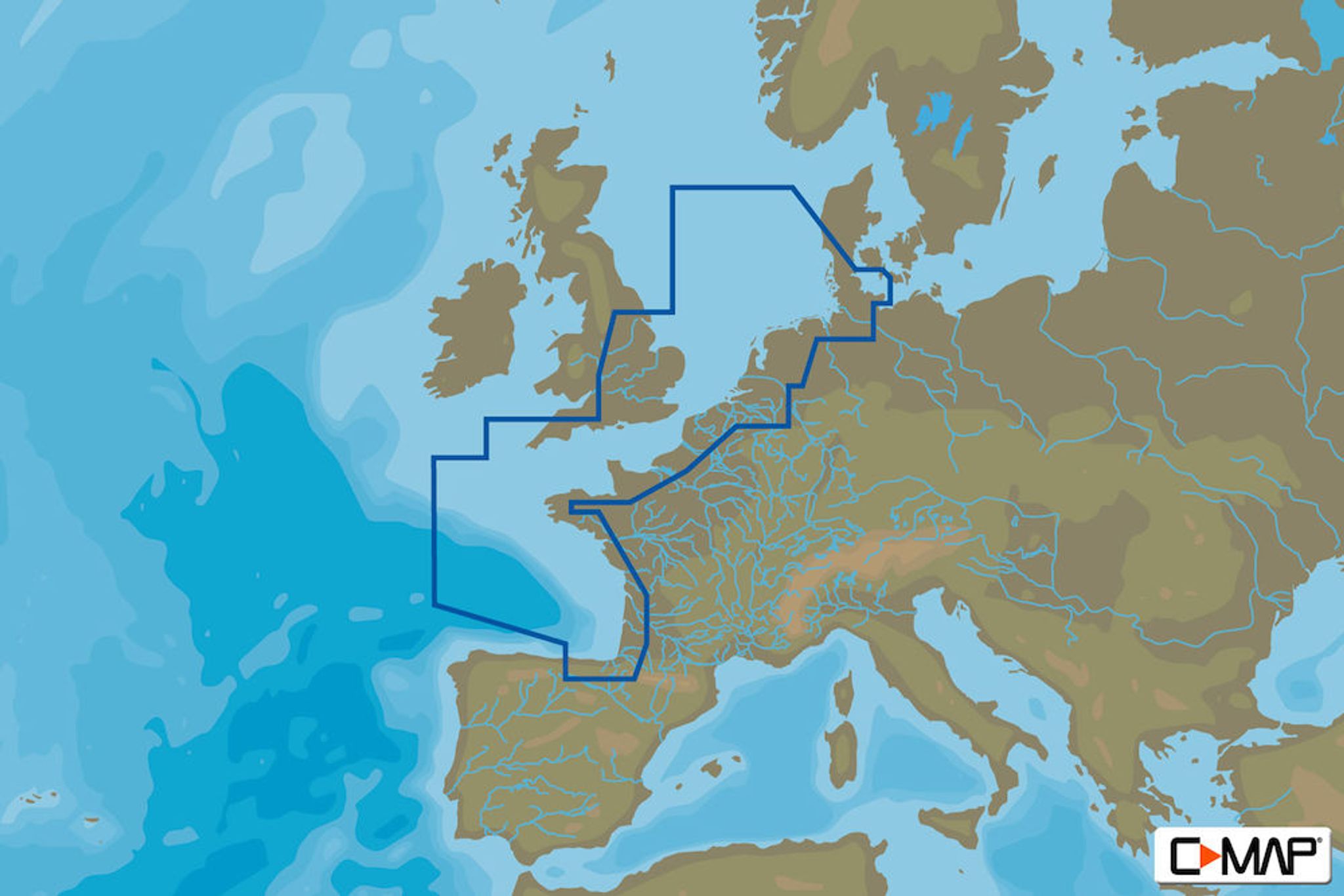 C-MAP 4D - Nordvästra Europas kuster