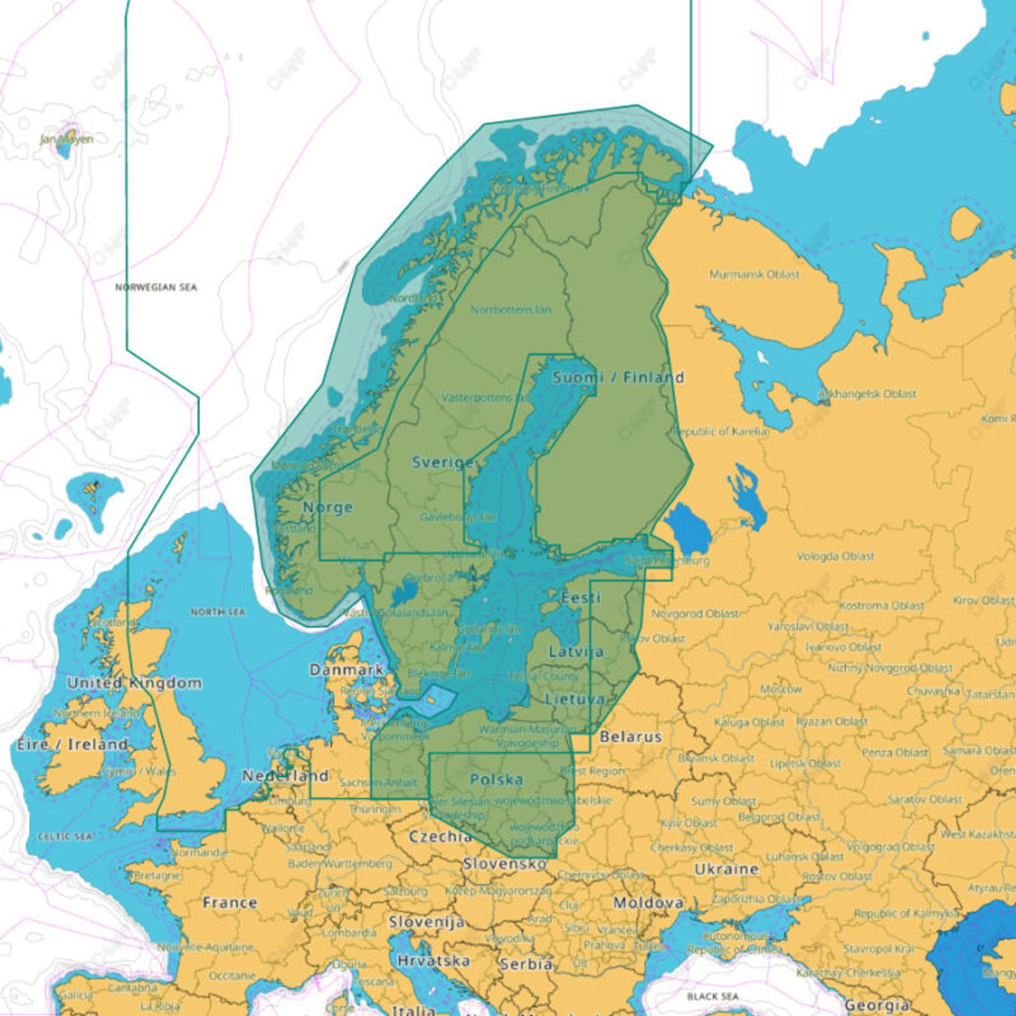 C-MAP 4D - Sverige - Finland & Östersjön