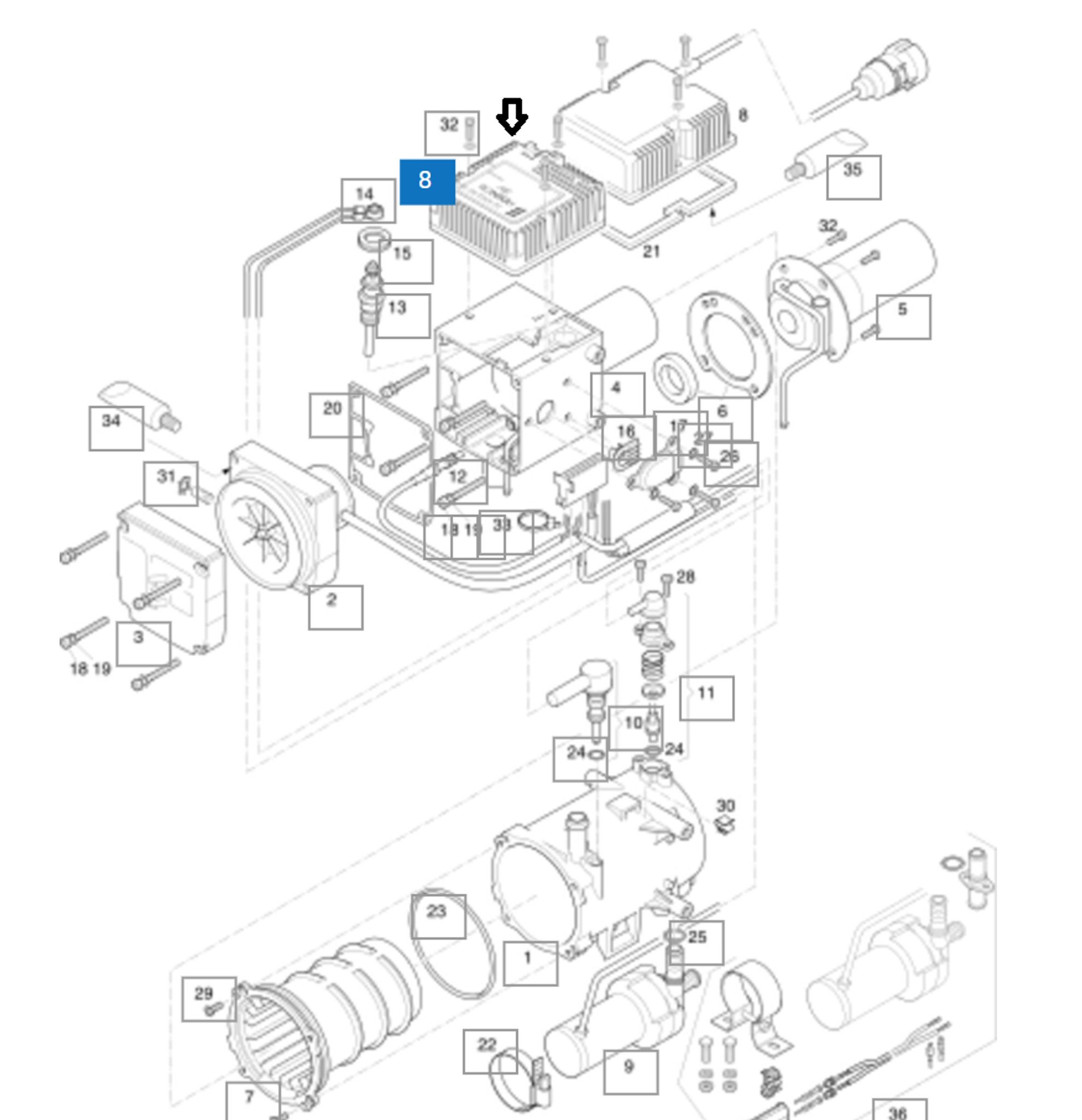 Styrenhet 24V Hydronic 10 (252
