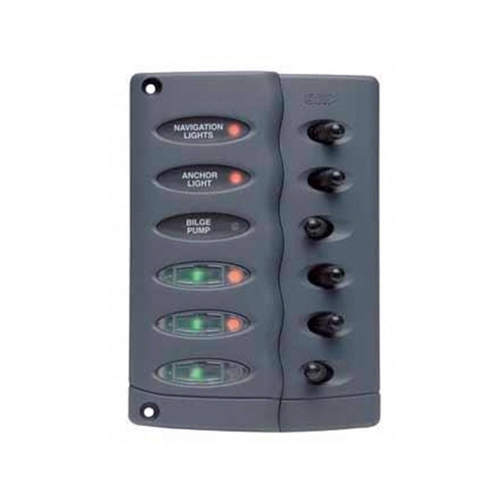 BEP Switch Panel DC Contour Waterproof 6xOn/Off Wi