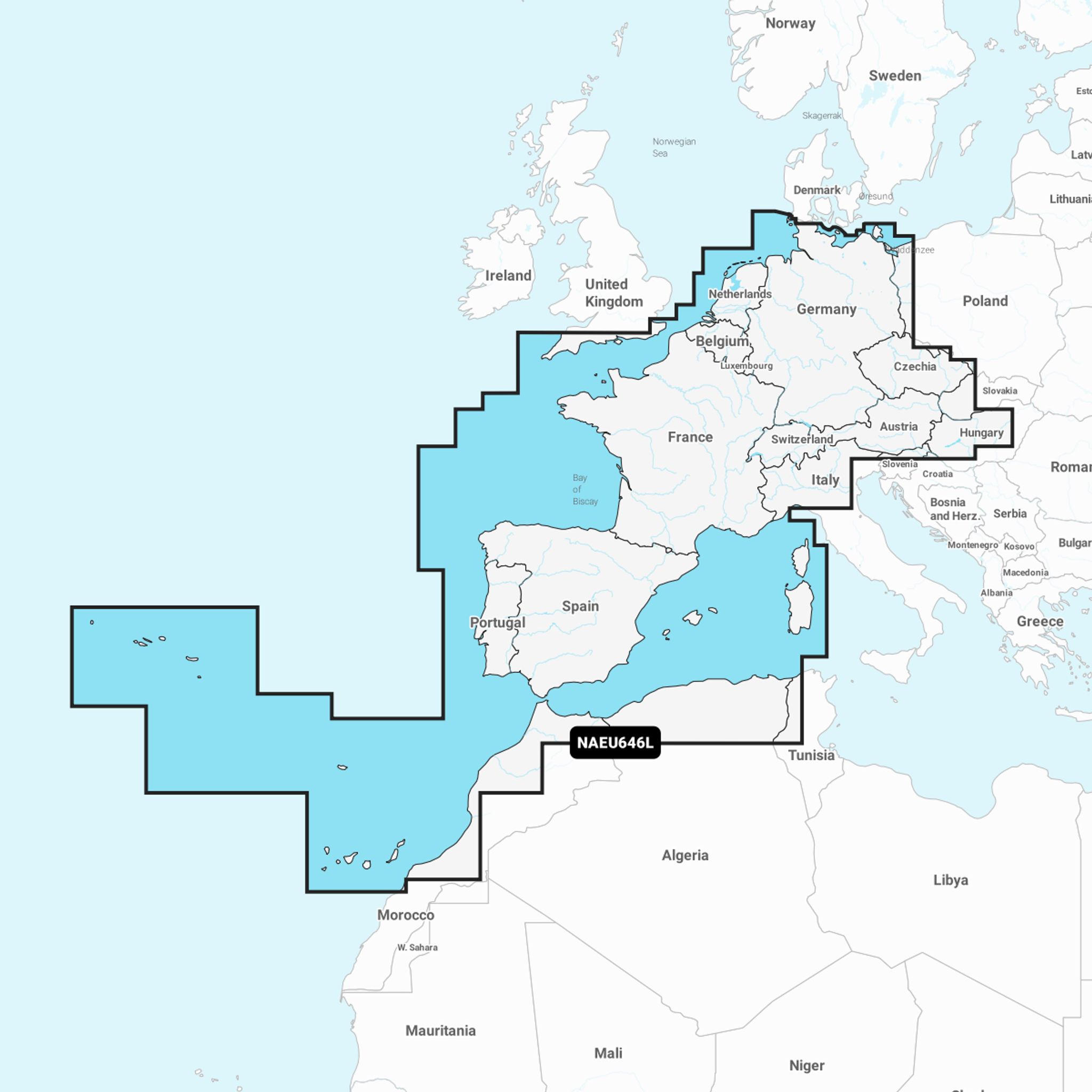 Navionics+ Large Europe, Central & West