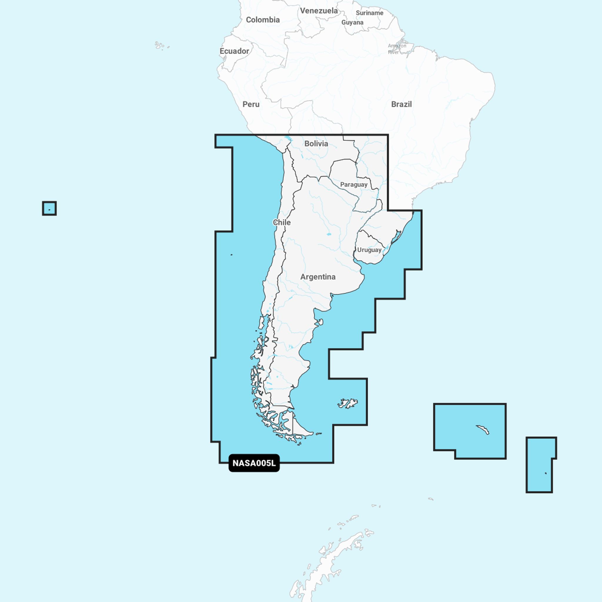 Navionics+ Large Chile, Argentina & Easter Isl.